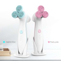 Facuru best silicone facial cleanser brush 3D face cleaning vibration massage face washing machine skin care equipment